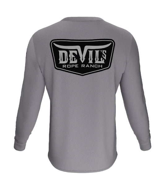 Badge Design Long Sleeve T-shirt Athletic Heather