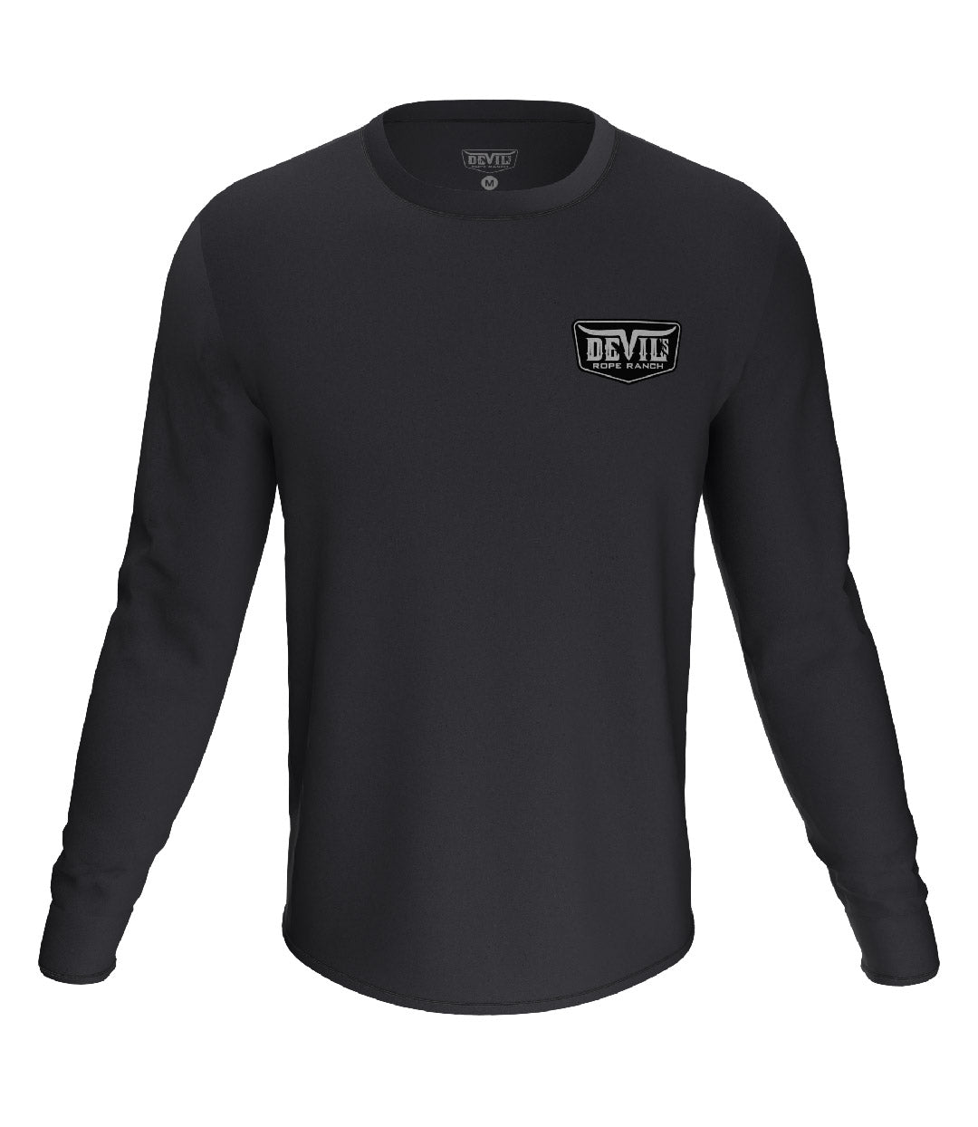 Badge Design Long Sleeve T-shirt Charcoal