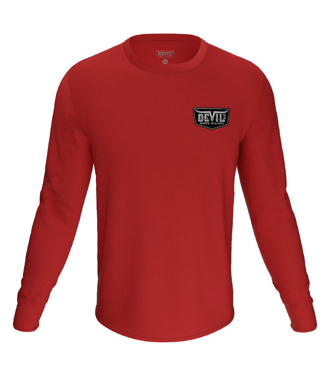 Badge Design Long Sleeve T-shirt True Red