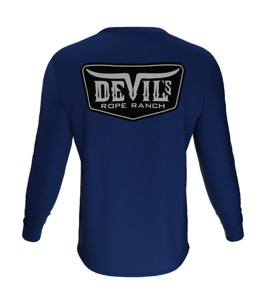 Badge Design Long Sleeve T-shirt True Royal