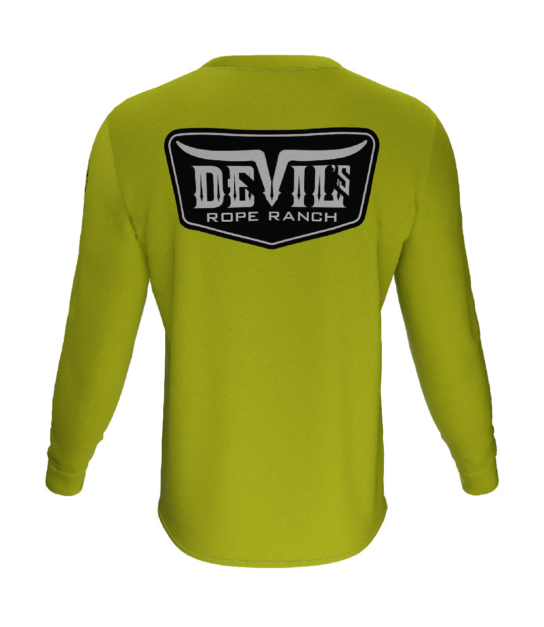 Badge Design Long Sleeve T-shirt Safety Green