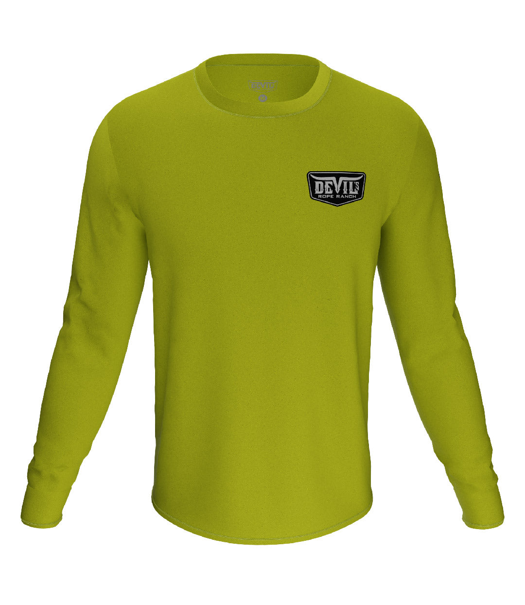 Badge Design Long Sleeve T-shirt Safety Green