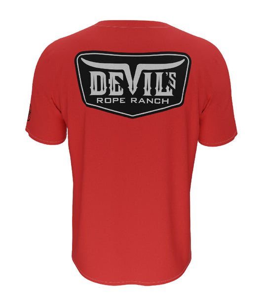 Badge Design T-Shirt Red