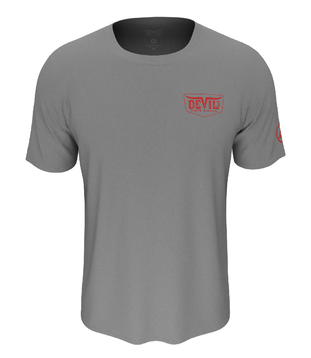 Barbed Wire Design T-Shirt Dark Heather Grey/Red