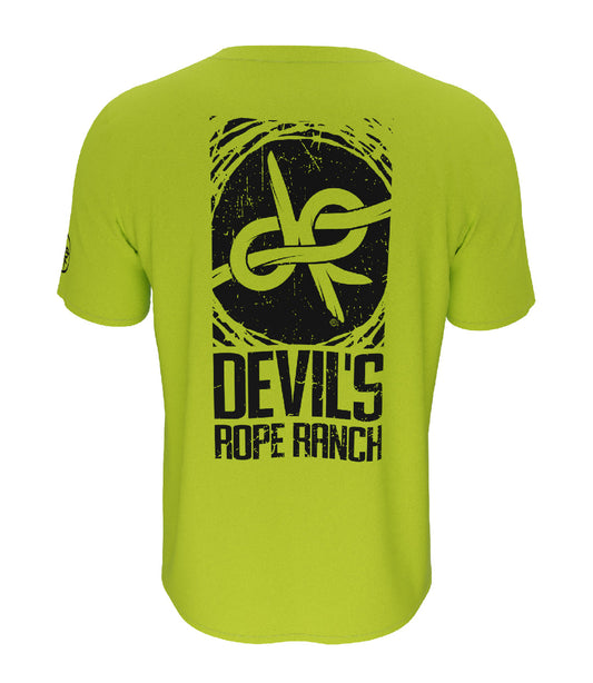 Barbed Wire Design T-Shirt Neon Yellow