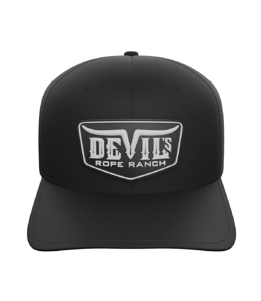 PVC Badge Design Baseball Hat Black