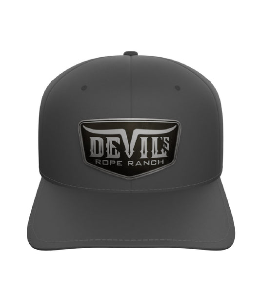 Metal Badge Design Baseball Hat Dark Grey