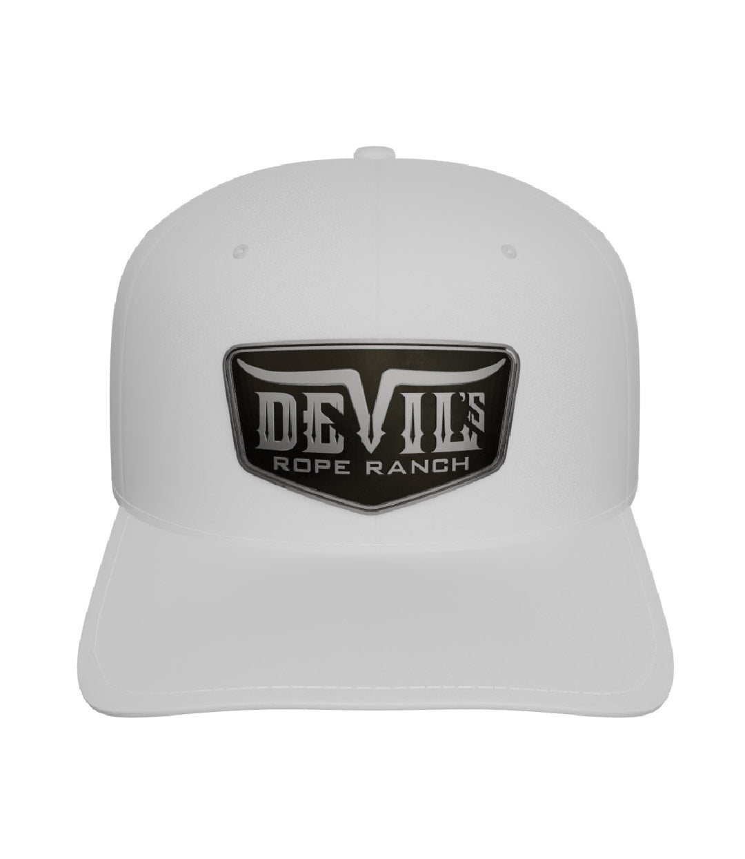 Metal Badge Design Baseball Hat White