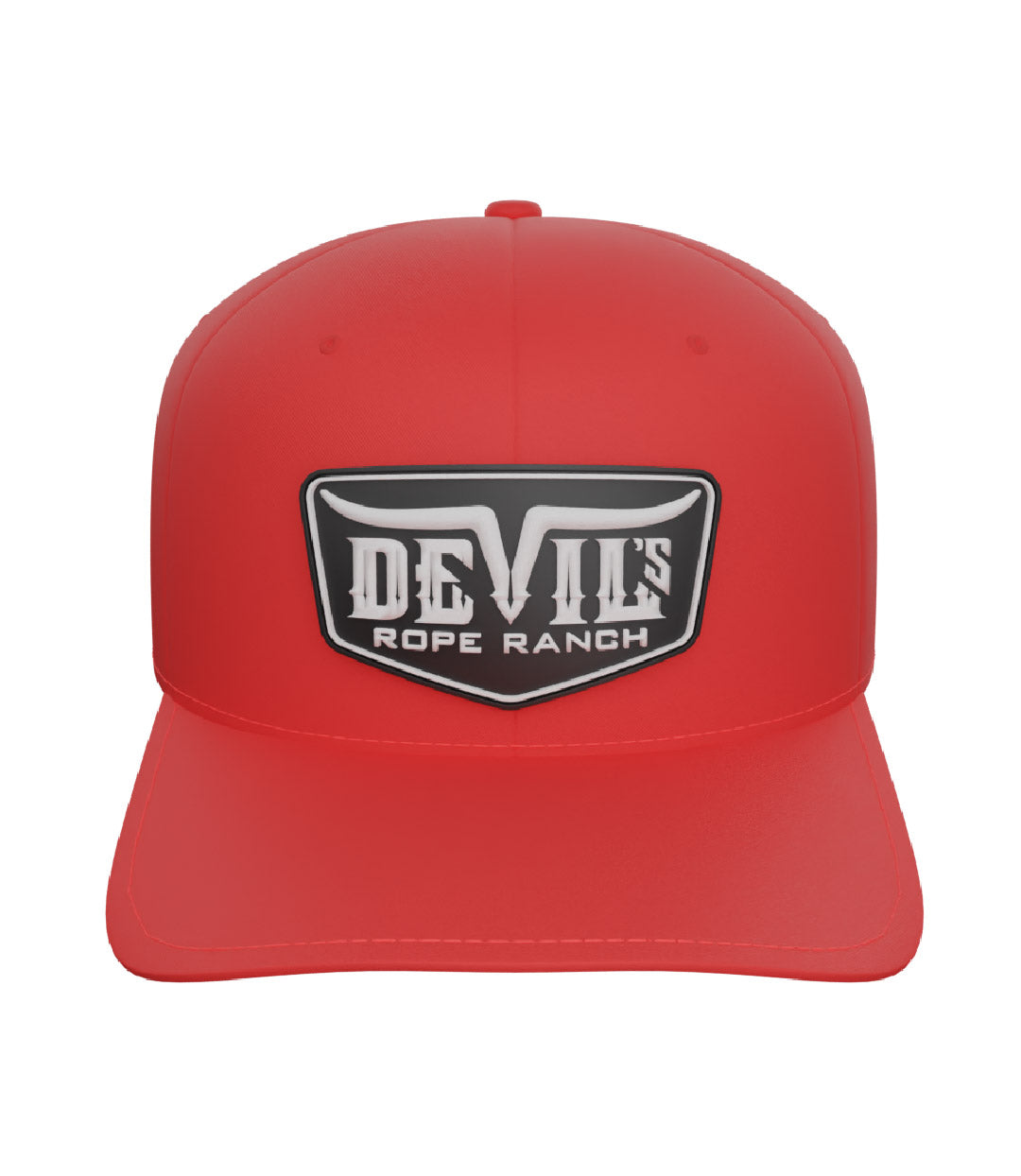 PVC Badge Design Baseball Hat Red