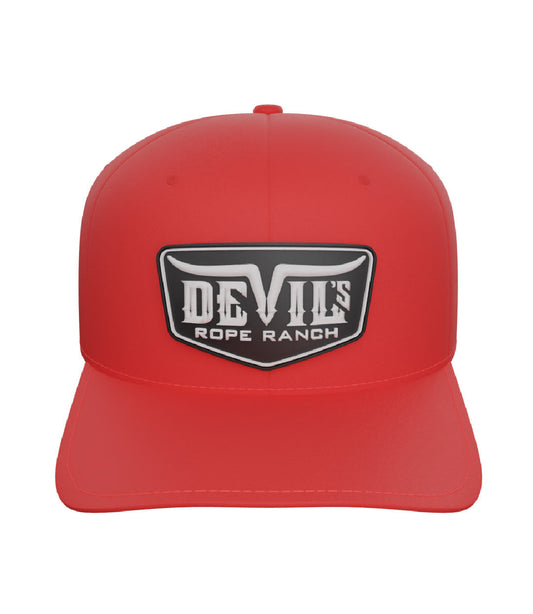 PVC Badge Design Baseball Hat Red