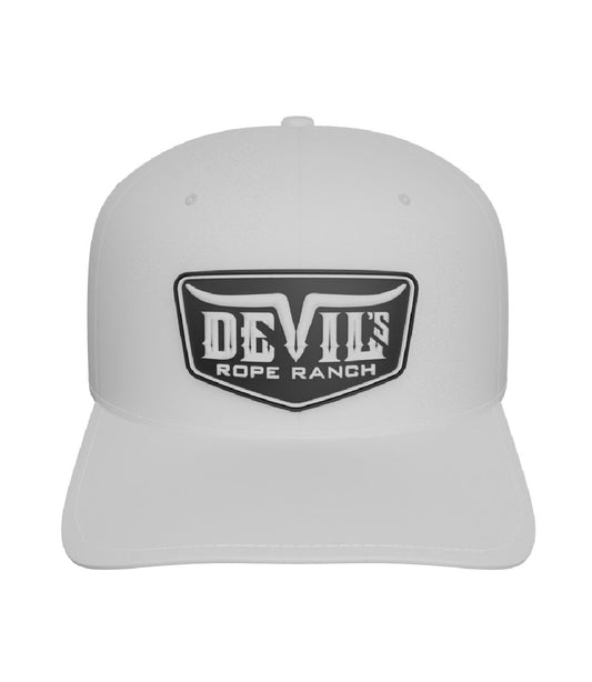 PVC Badge Design Baseball Hat White