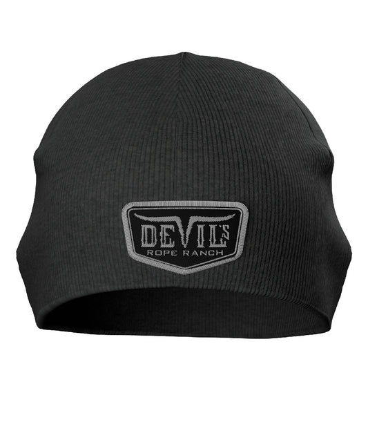 Beanie Embroidery Badge Design Dark Heather Grey