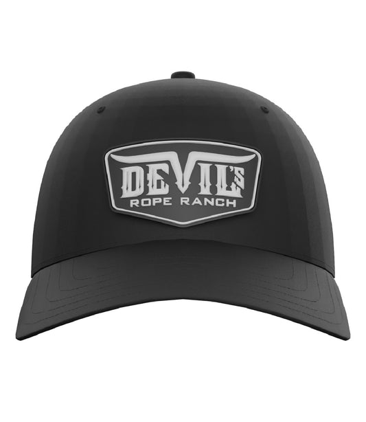 PVC Badge Design Adjustable Cap Black