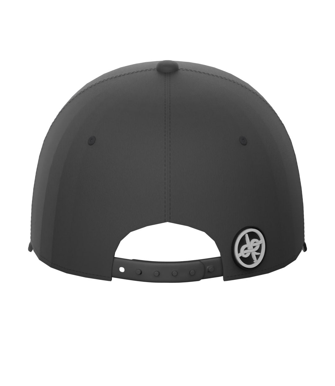 Metal Badge Design Adjustable Cap Dark Grey