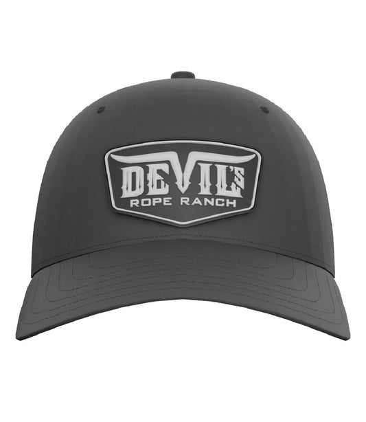 PVC Badge Design Adjustable Cap Dark Grey