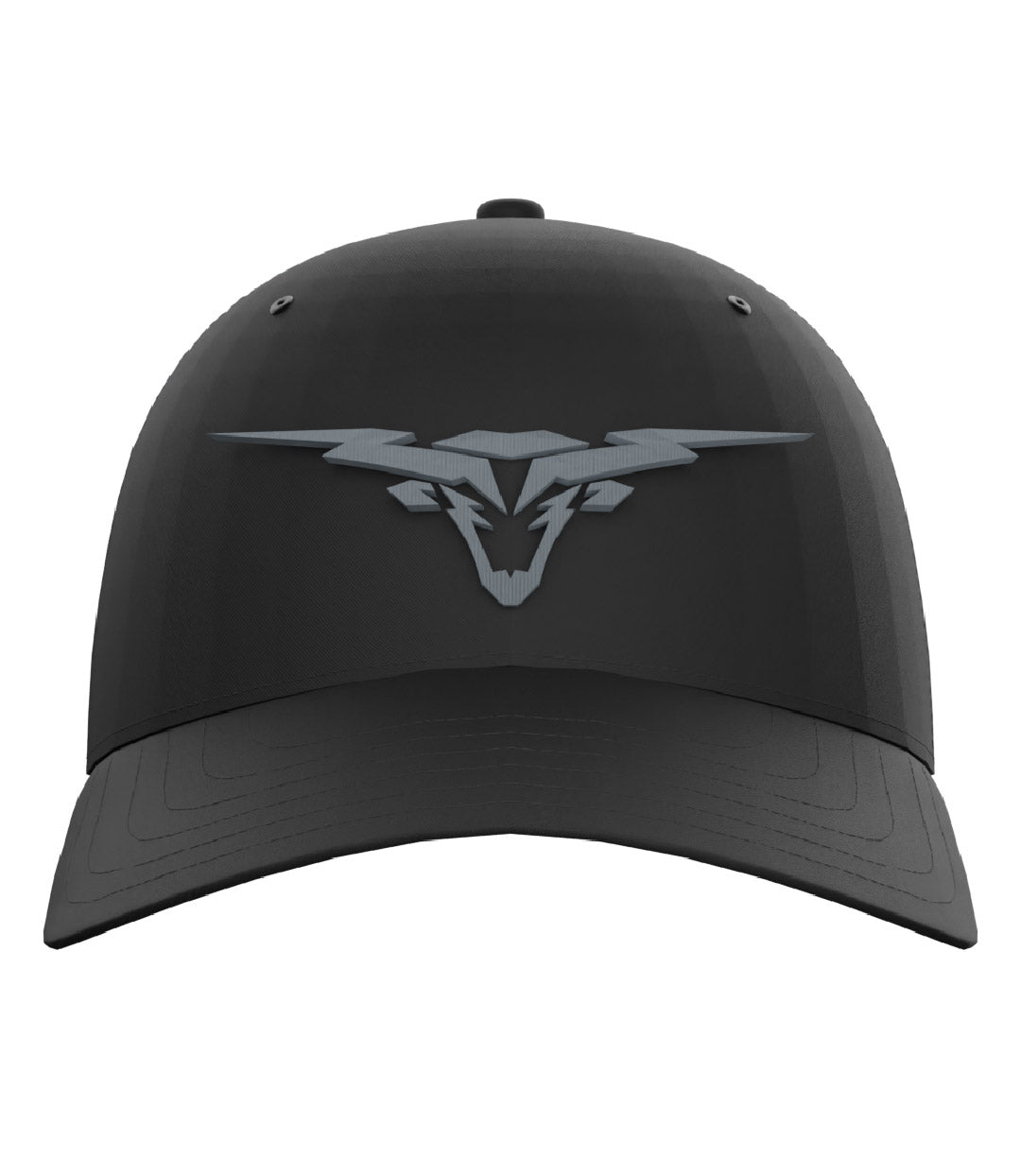 Embroidered LongHorn Bolt Design Adjustable Cap Black/CoolGray