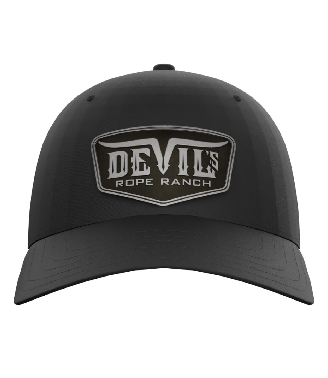 Metal Badge Design Adjustable Cap Black