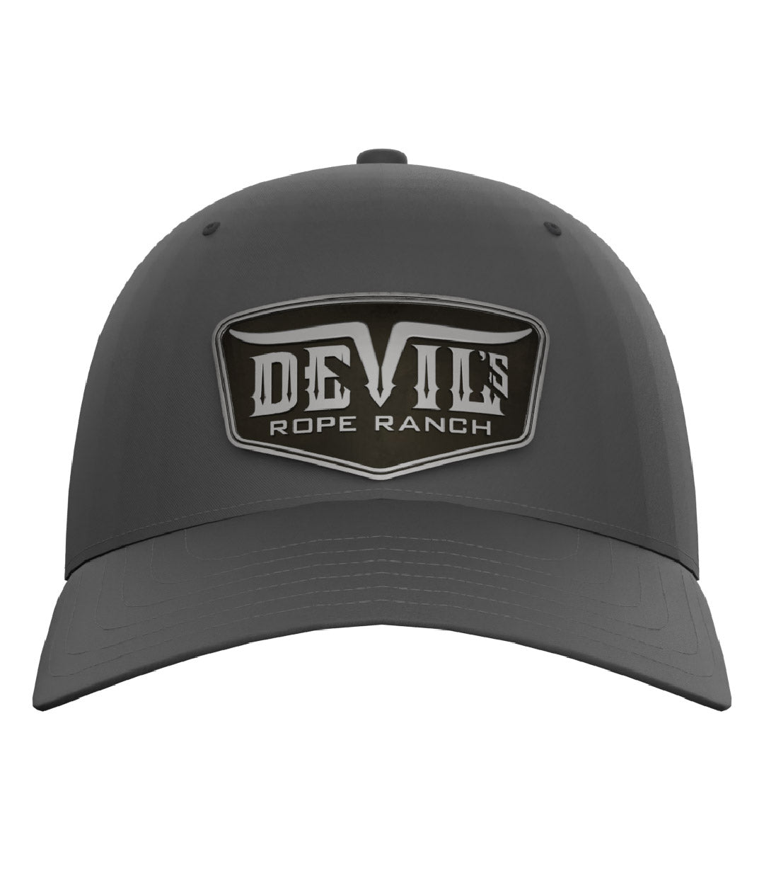 Metal Badge Design Adjustable Cap Dark Grey