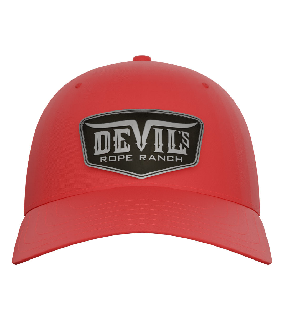 Metal Badge Design Adjustable Cap Red