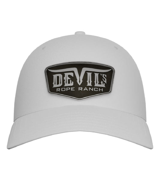 Metal Badge Design Adjustable Cap White