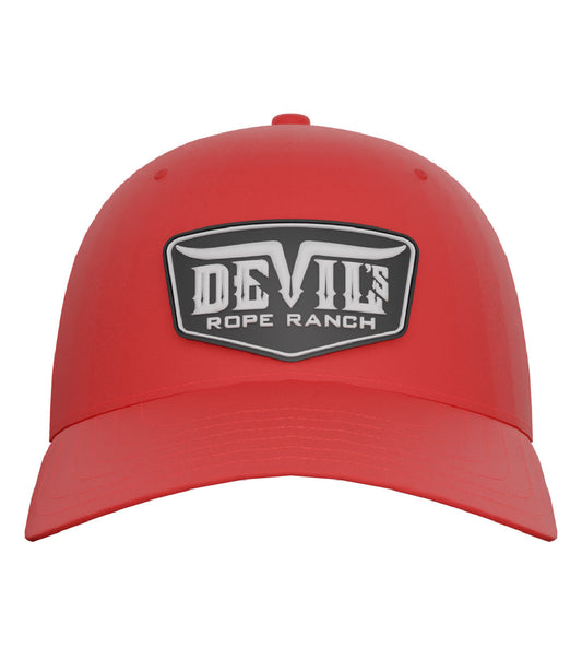 PVC Badge Design Adjustable Cap Red