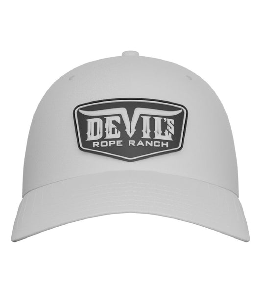 PVC Badge Design Adjustable Cap White