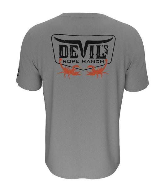 Distress Scorpion Design T-shirt Grey