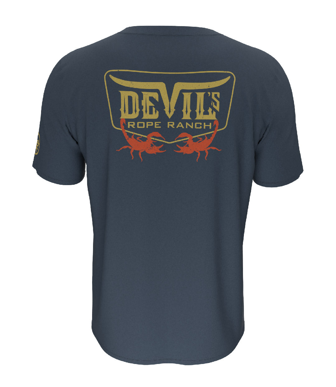 Distress Scorpion Design T-shirt Midnight Navy