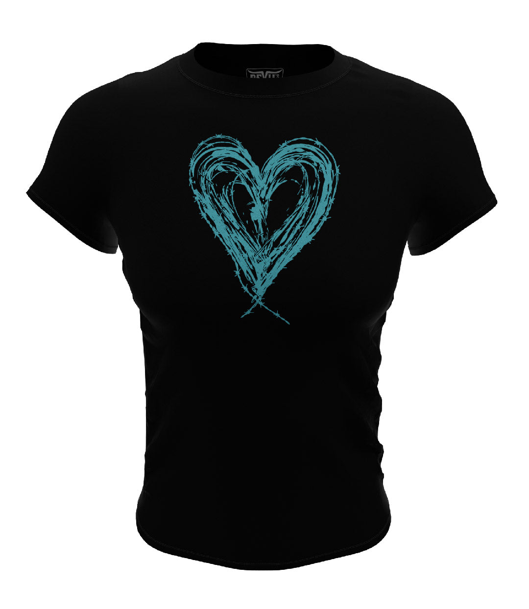 Heart Design T-shirt Black/Blue