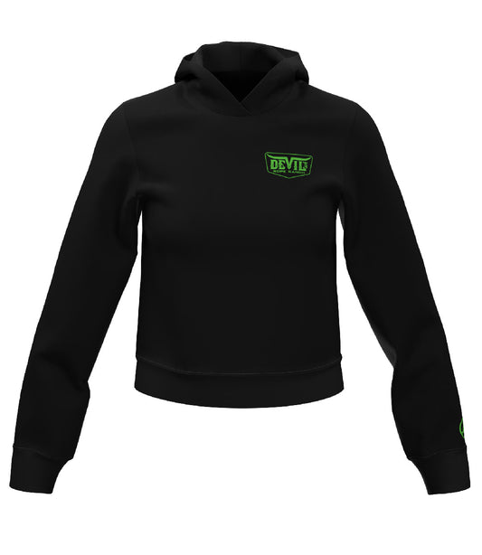 Heart Design Hoodie Black/Neon Lime