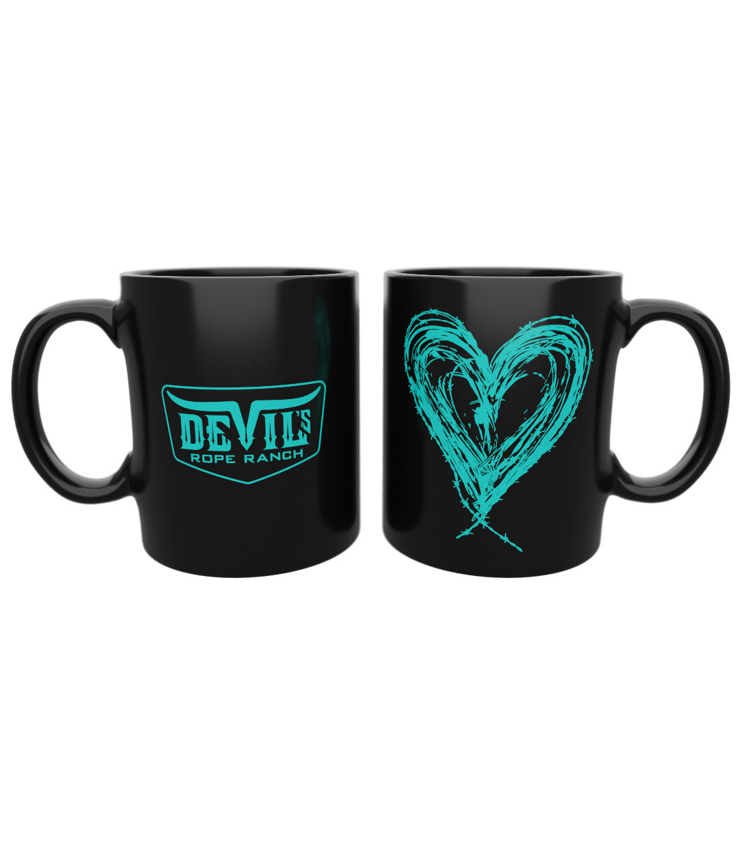 Heart Design Coffee Mug Black/Blue