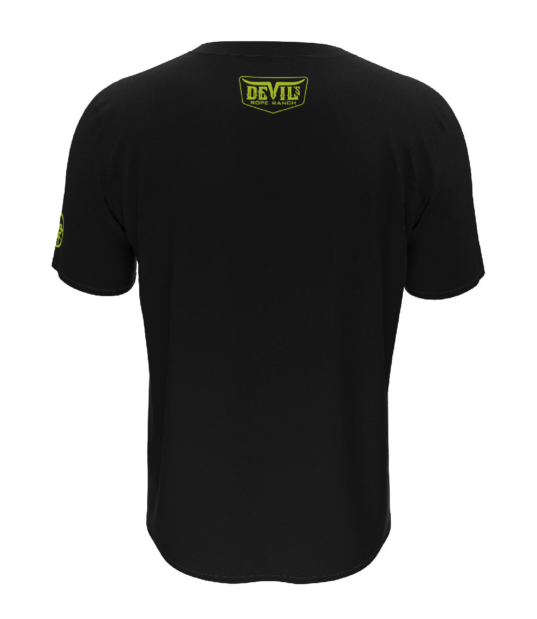 LongHorn Bolt Design T-shirt Black/Neon Yellow