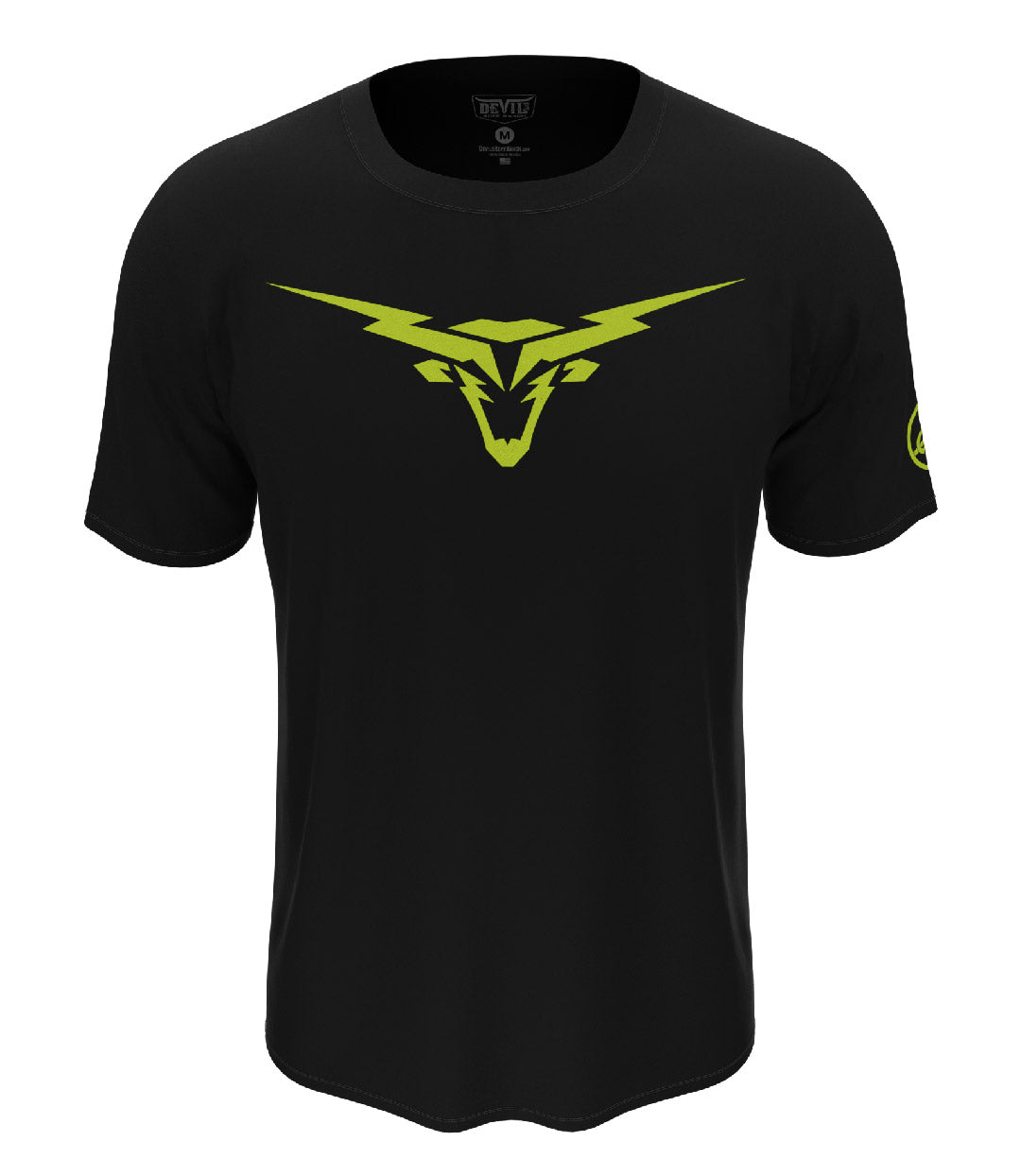 LongHorn Bolt Design T-shirt Black/Neon Yellow