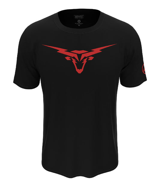 LongHorn Bolt Design T-shirt Black/Red