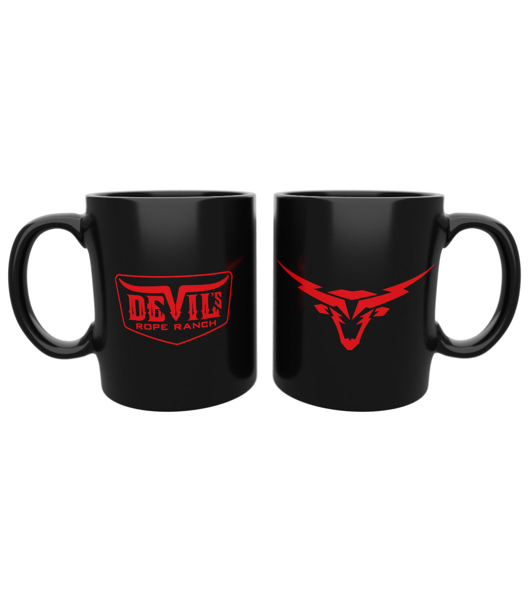 LongHorn Bolt Design Coffee Mug Black/Red