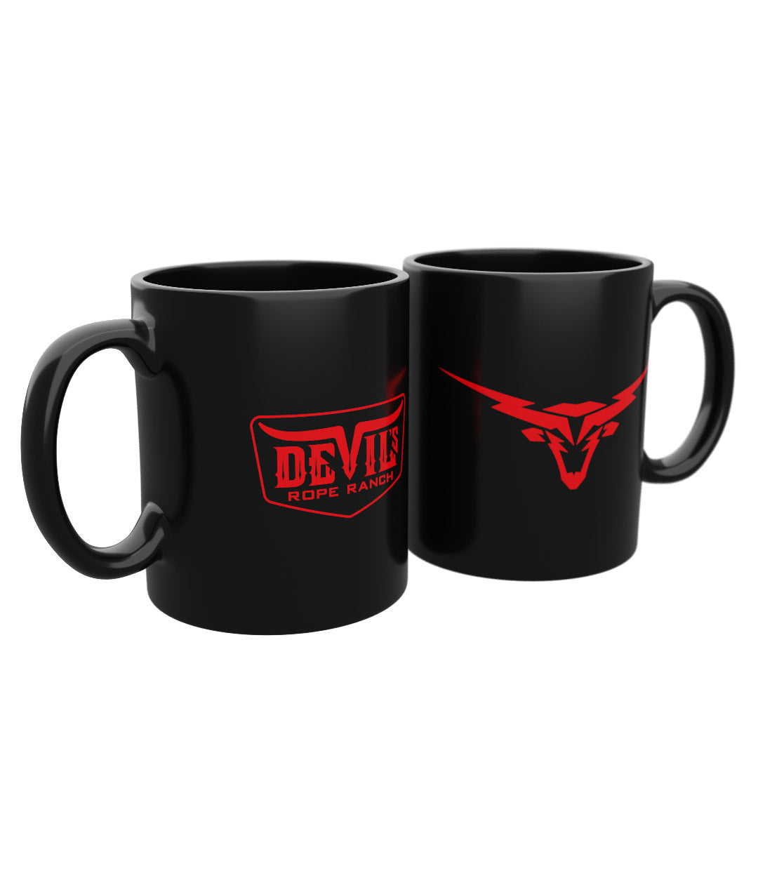 LongHorn Bolt Design Coffee Mug Black/Red