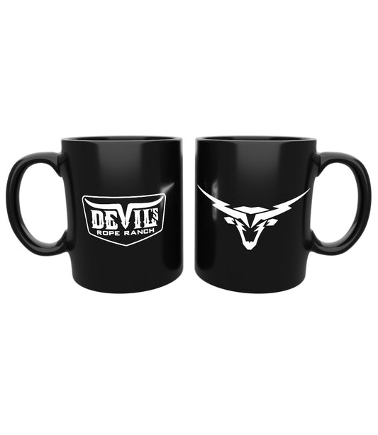 LongHorn Bolt Design Coffee Mug Black/White