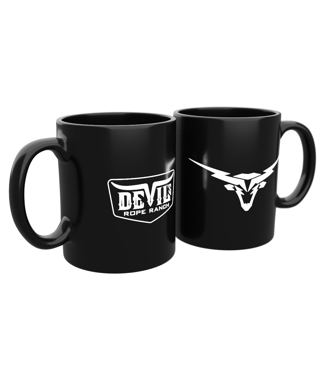 LongHorn Bolt Design Coffee Mug Black/White