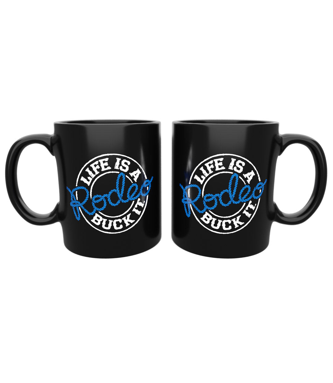 Rodeo Design Coffee Mug Black/Blue/White