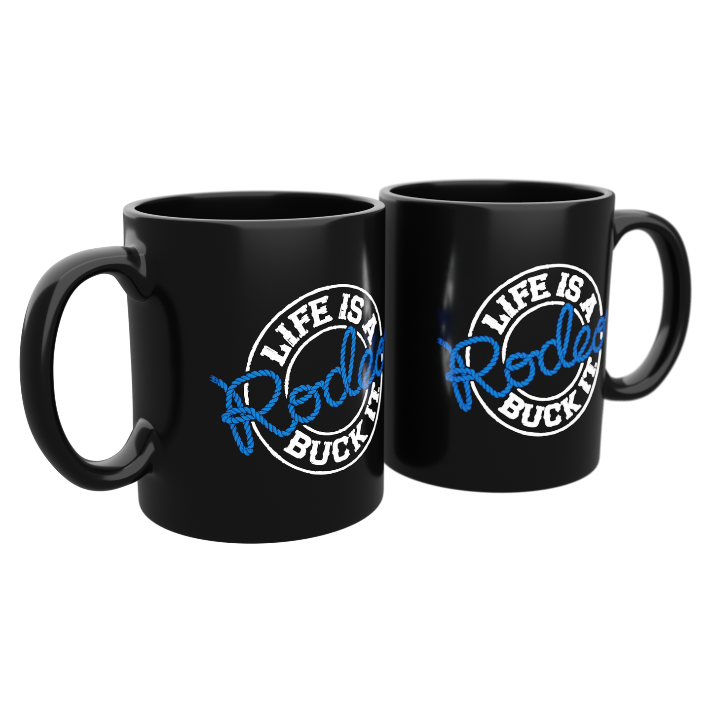 Rodeo Design Coffee Mug Black/Blue/White