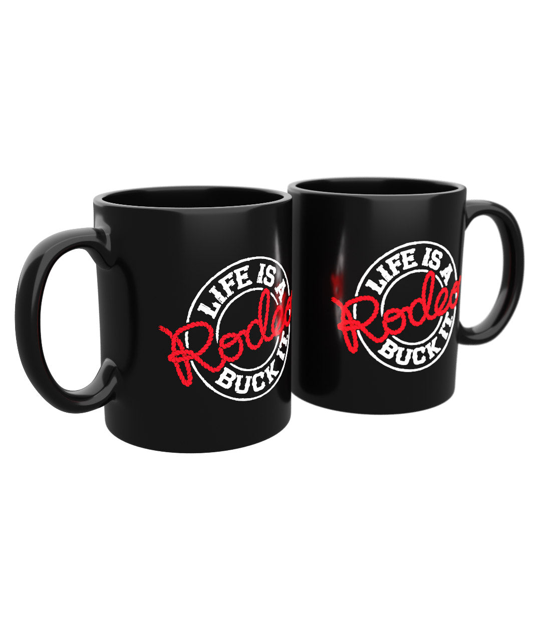 Rodeo Design Coffee Mug Black/Red/White