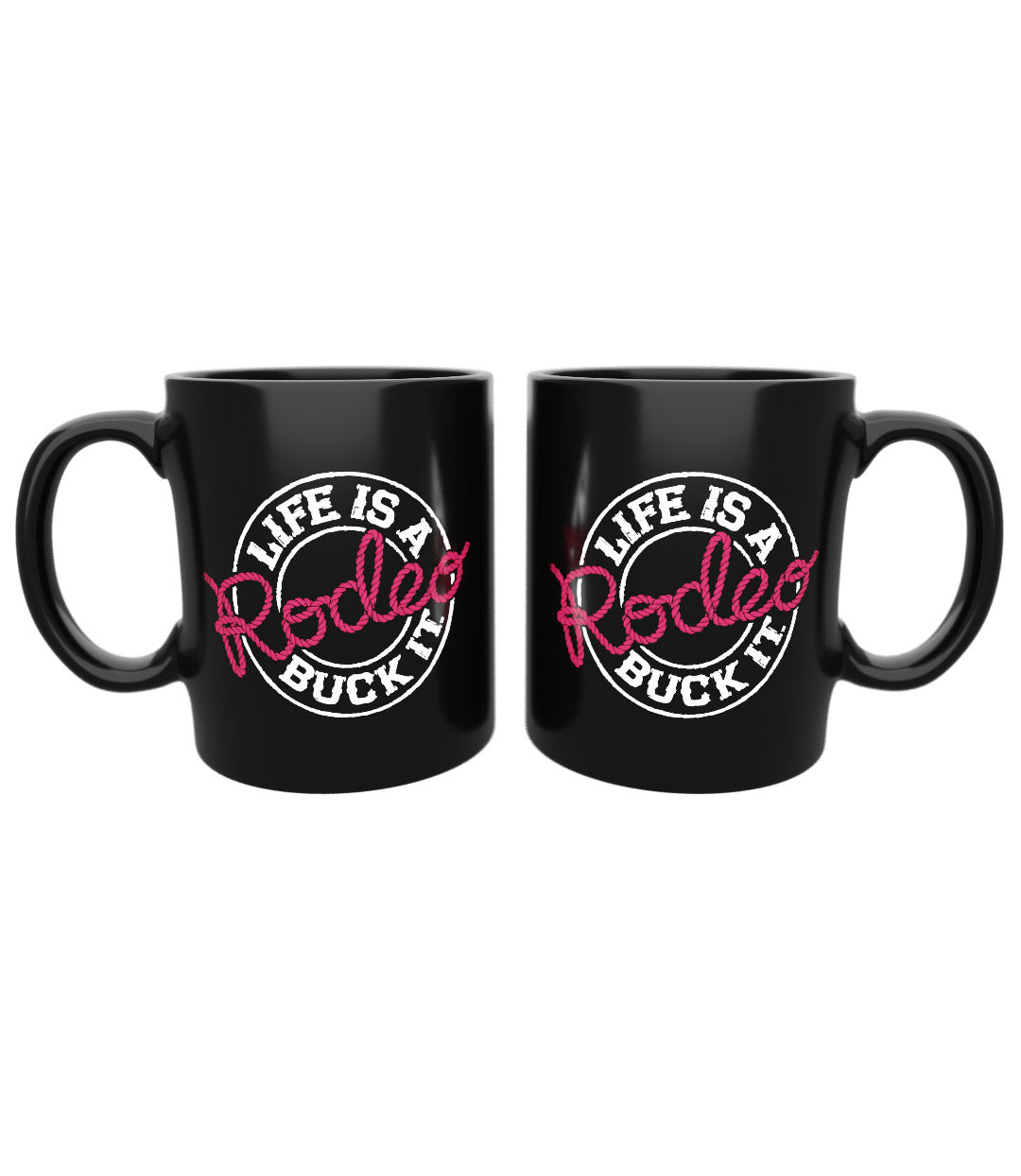 Rodeo Design Coffee Mug Black/Pink/White