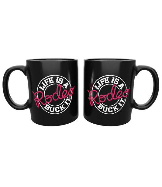 Rodeo Design Coffee Mug Black/Pink/White