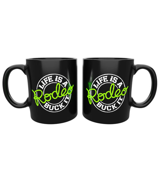 Rodeo Design Coffee Mug Black/Yellow/White