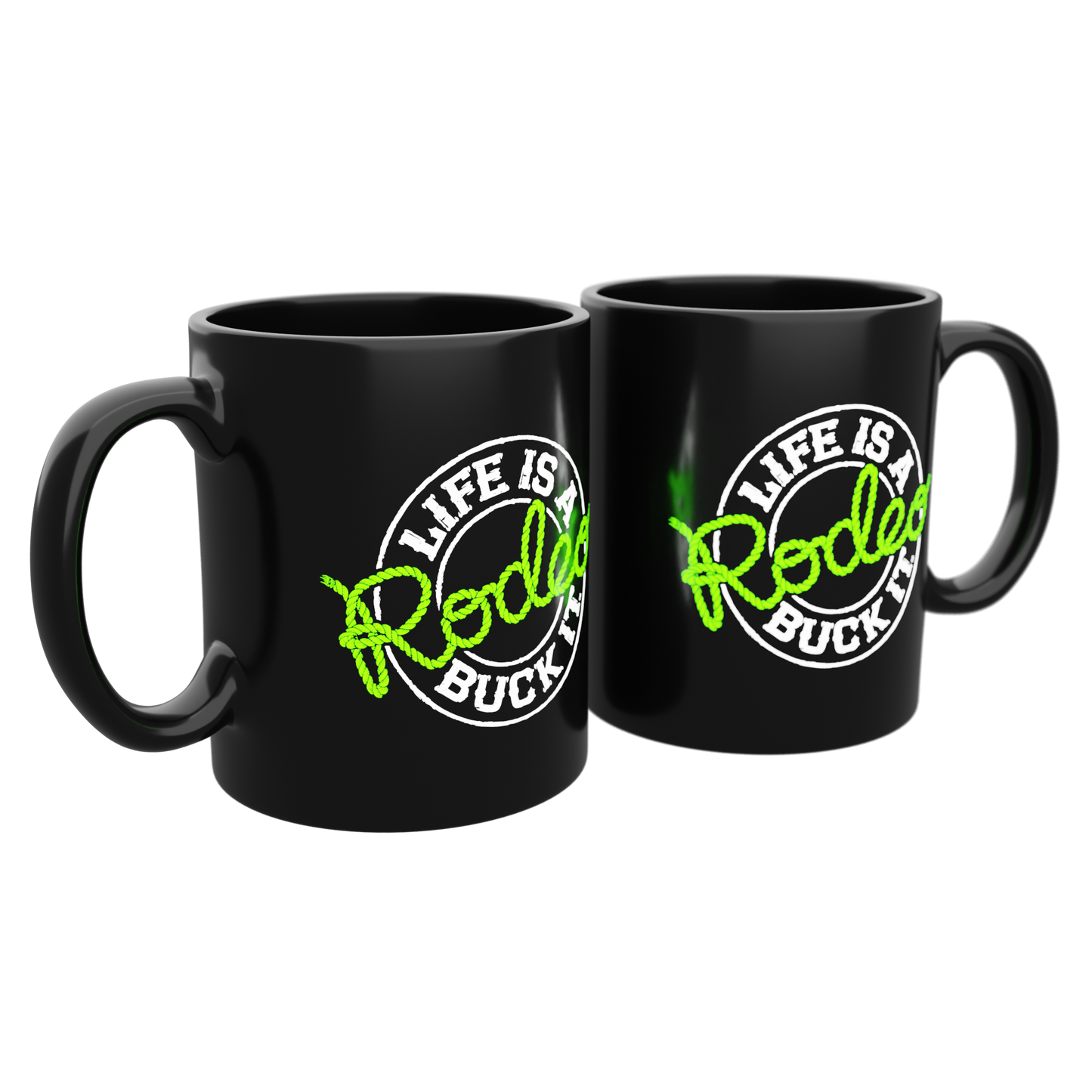 Rodeo Design Coffee Mug Black/Yellow/White