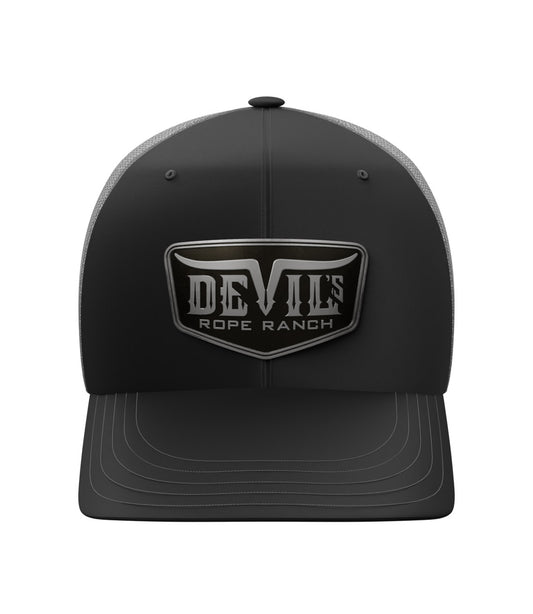 Metal Badge Design Trucker Cap Black/Charcoal