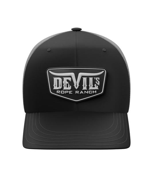 PVC Badge Design Trucker Cap Black/Charcoal