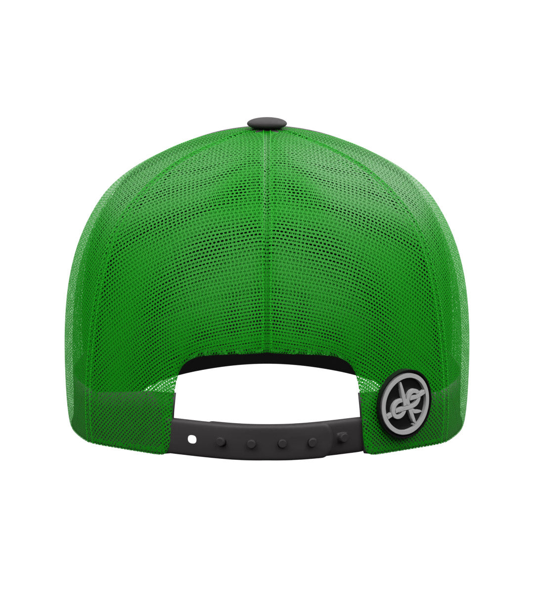 Metal Badge Design Trucker Cap Charcoal/Neon Green