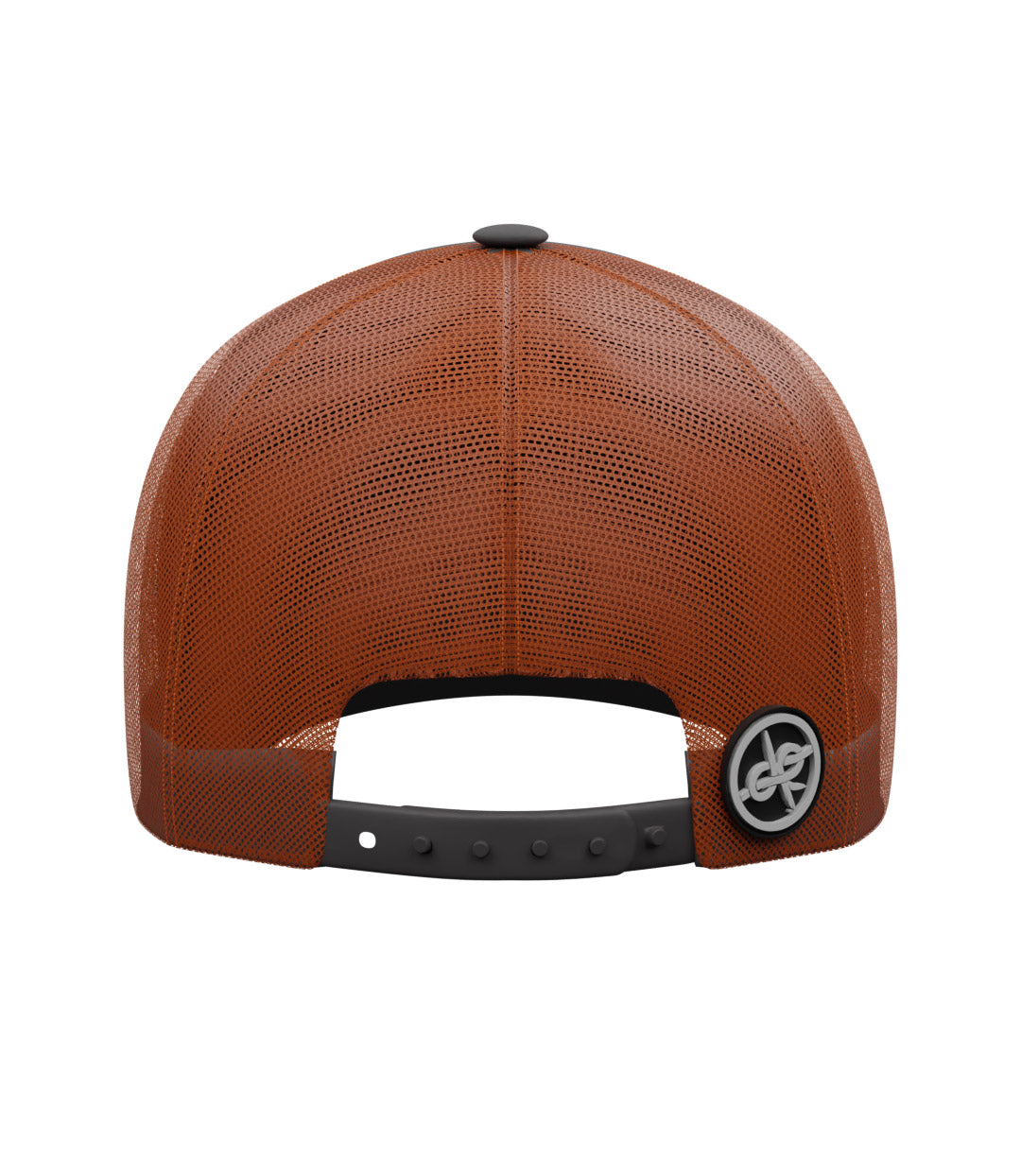 Metal Badge Design Trucker Cap Charcoal/Neon Orange