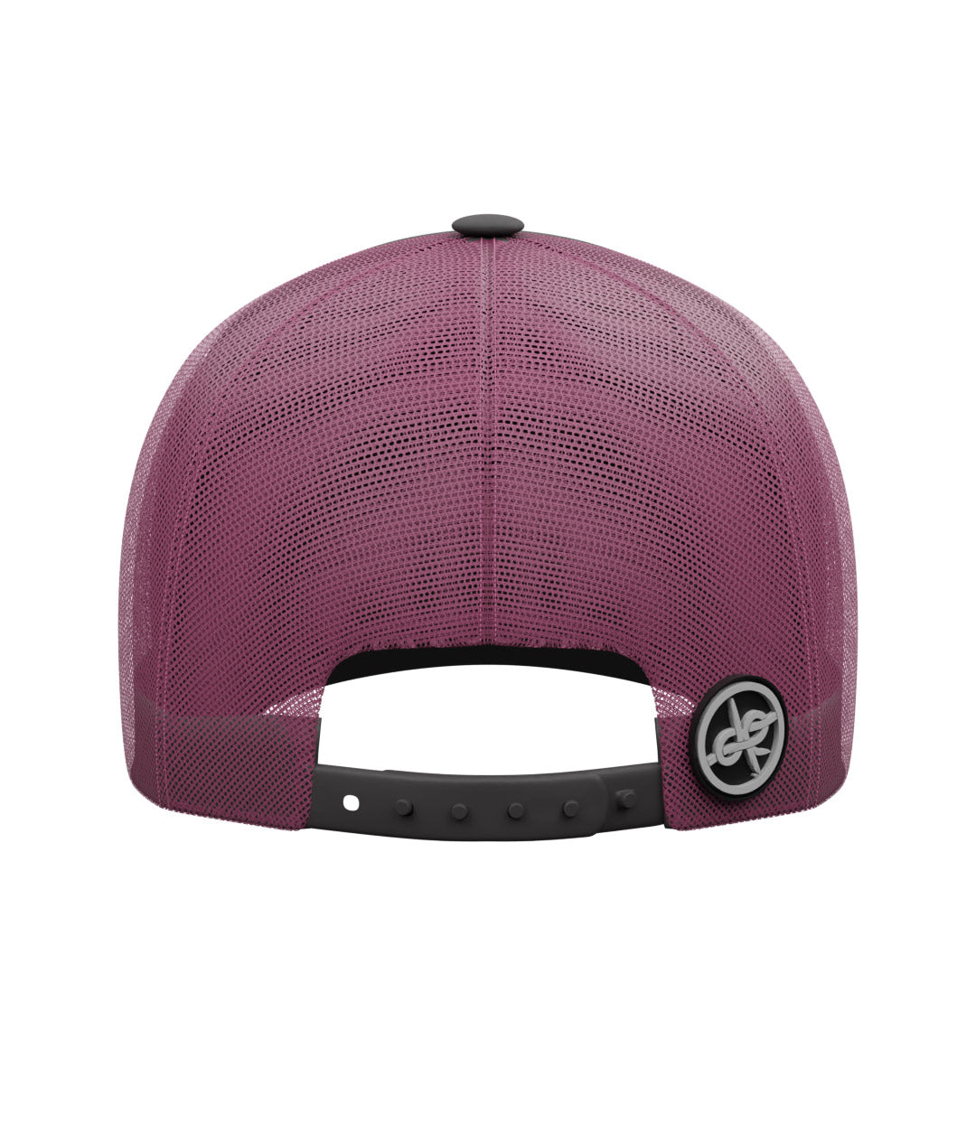 Metal Badge Design Trucker Cap Charcoal/Neon Pink